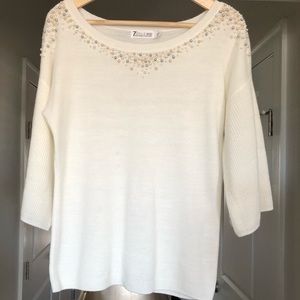 Pearl detail sweater